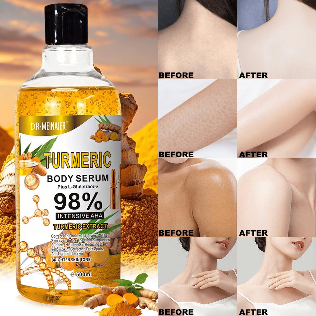 1PC 500ml Turmeric Essence,Honey/Almond/Orange/Cherry/Tomato Serum,Body Essential Oil, Shrink Pores