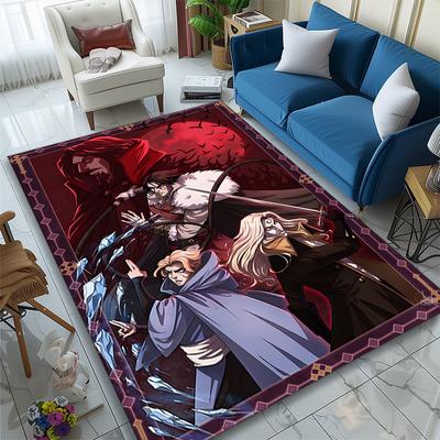 1pc Fantasy Lady Warrior Printed Chair Rug for Home Office Use, Living Room Kitchen Game Room Area Carpet
