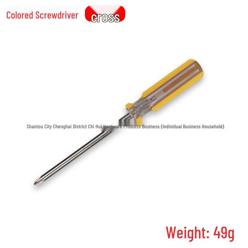 6mm Crystal Screwdriver: Magnetic Phillips & Slotted, Color Strip Design
