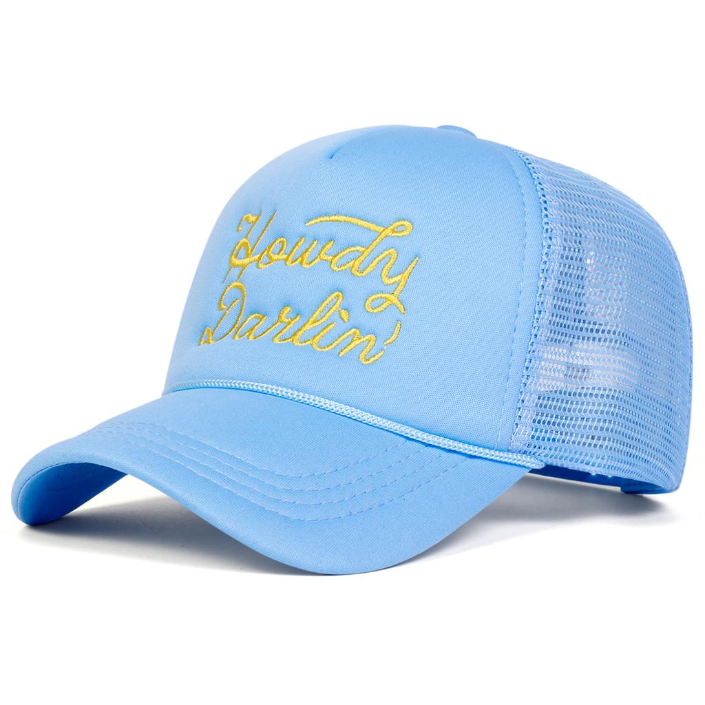 Herren Buchstaben Bestickte Baseballkappe Mesh Hut Outdoor Verstellbar Sonnenschutz Freizeit Hut Frühling Herbst Reise Tourismus Strandurlaub