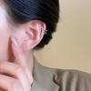 Korean Zirconia Ear Cuff: Elegant, Versatile Cartilage Clip for Women