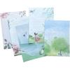 50 Writing Stationery Paper, Lined Stationery Paper for Writing Letter, Notes, Invitations, Craft, 5 Different Style (11.7 X 8.26")