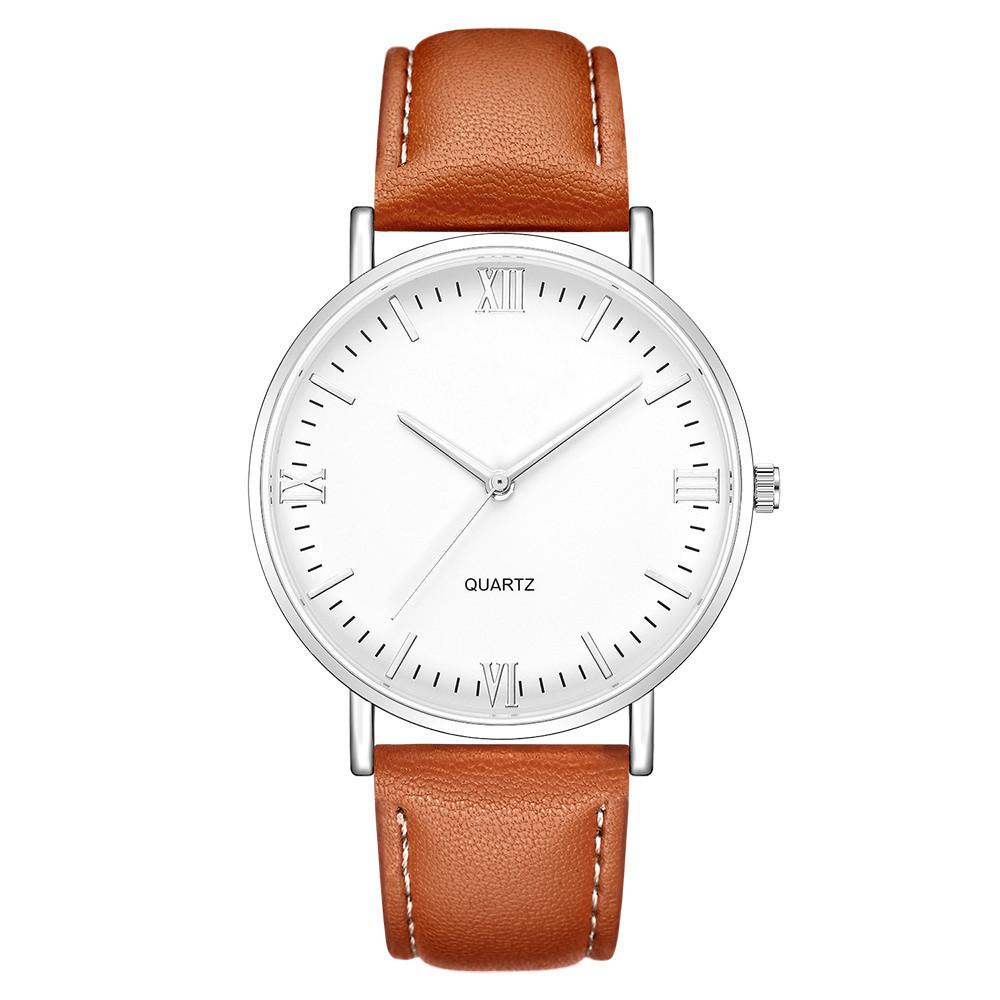 Men'S Roman Scale Ultra-Thin Quartz Belt Watch, Versatile Simple Casual Men'S Watch Student Watch