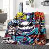 Nightmare Before Halloween Flannel Blanket Super Soft Warm Cozy Blanket For Sofa Bed Office Travel Allseason Home Decor Gift