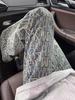 Paris Alphabet Full Print Jacquard Jeans Men's Niche Design Pants American High Street Vibe Straight Micro-pull Pants