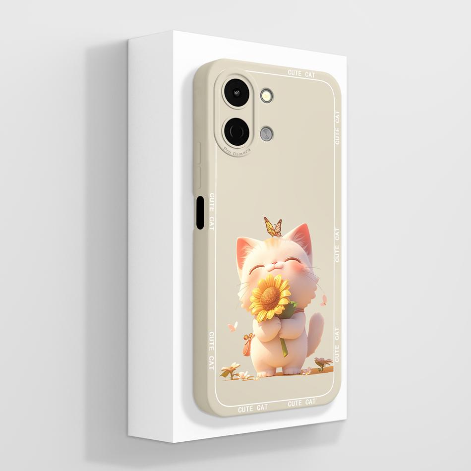 For Tecno Spark Go 3 / Pop 20 Case Creative Design Lightweight Phone Funda For Tecno SparkGo3 / POP20 Soft Liquid Silicone Shell