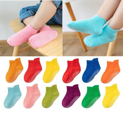 6 paare/los Mädchen Jungen Low Cut Boden Kinder Socke mit Gummi Griffe kinder Anti-rutsch-socken für 0-3 jahre