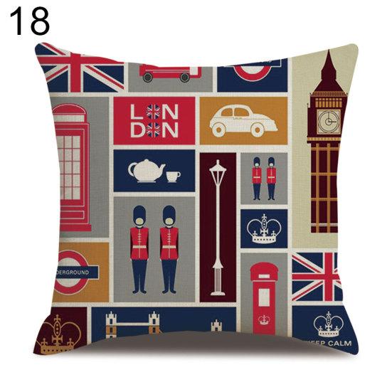 

Лондонские персонажи Флаг Автобус Льняная подушка Плед Подушка Чехол Наволочка 18
