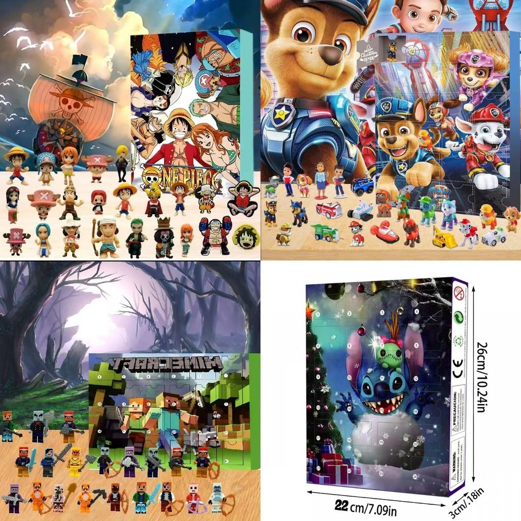 One Luffy Piece 24 Days Christmas Advent Calendar Anime Pvc Gifts Decoration