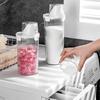 Transparent Laundry Detergent Dispenser Bottle Sealed with Measuring Cup Detergent Powder Tank Multipurpose
