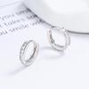 925 Sterling Silver Diamond Hoop Earrings for Women - Summer 2022, Minimalist & Versatile Style, Personalized Temperament Earrings