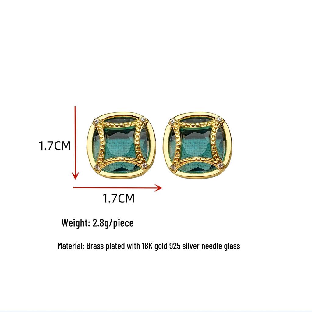 Antik-inspirierte chinesische Zirkonkristall-Ohrstecker