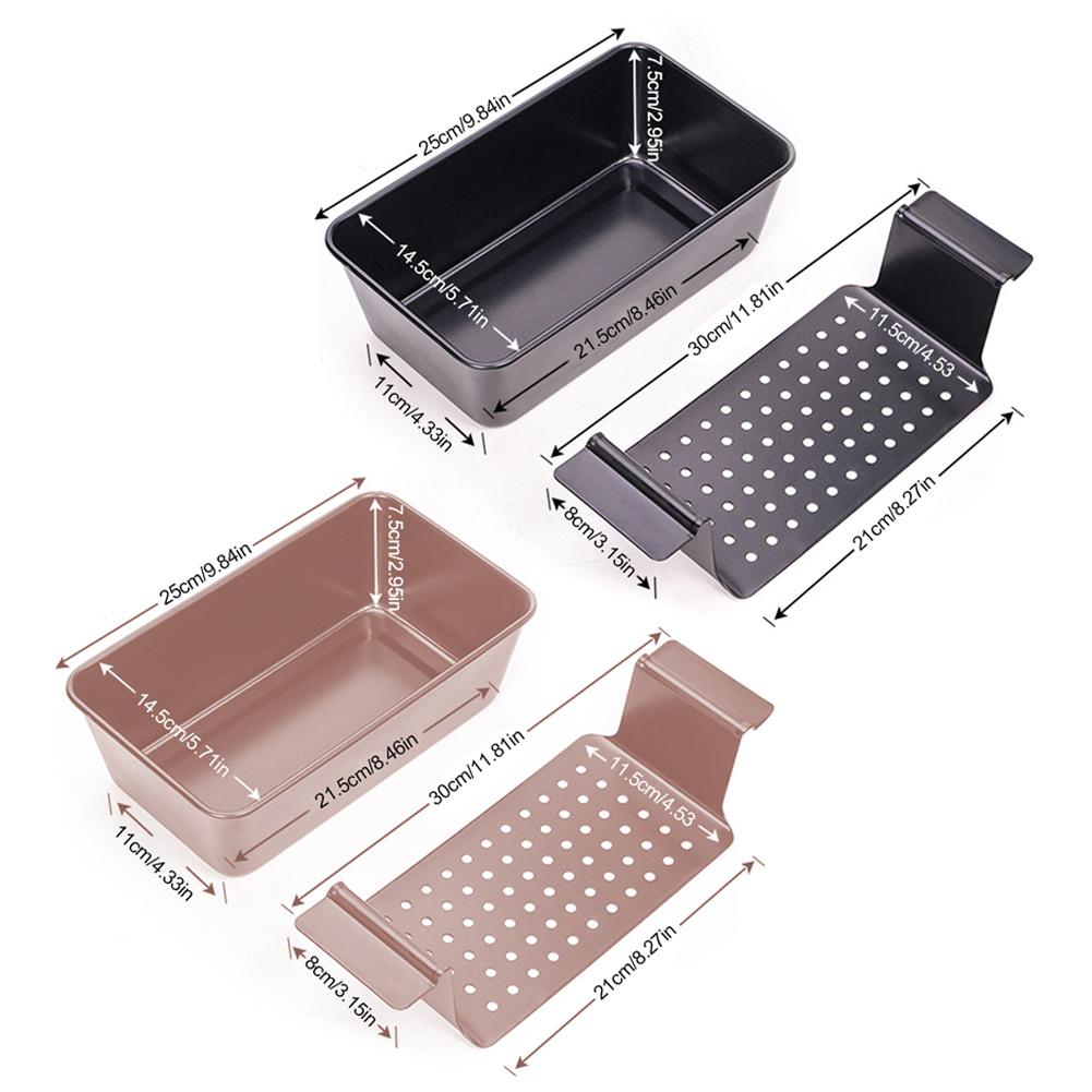 Antihaft-Hackbratenform mit Abtropfschale Fleischkuchen Metall-Backform Toastform Haushalts-Brotform für ganzes Brot und Baguette