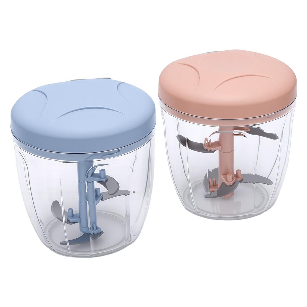 Hand Pull Manual Food Chopper Garlic Mincer Vegetable Cutter with Multi Layer Blades Rapid Mincing for Meat Garlic Baby