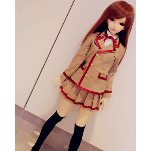 Rakulifey Doll Clothes, 1/3 Doll Outfit, 1/3 Ball Jointed Doll Outfit, School Uniform, 4-Piece Set, Disguise Costume (1/3 Doll Outfit)