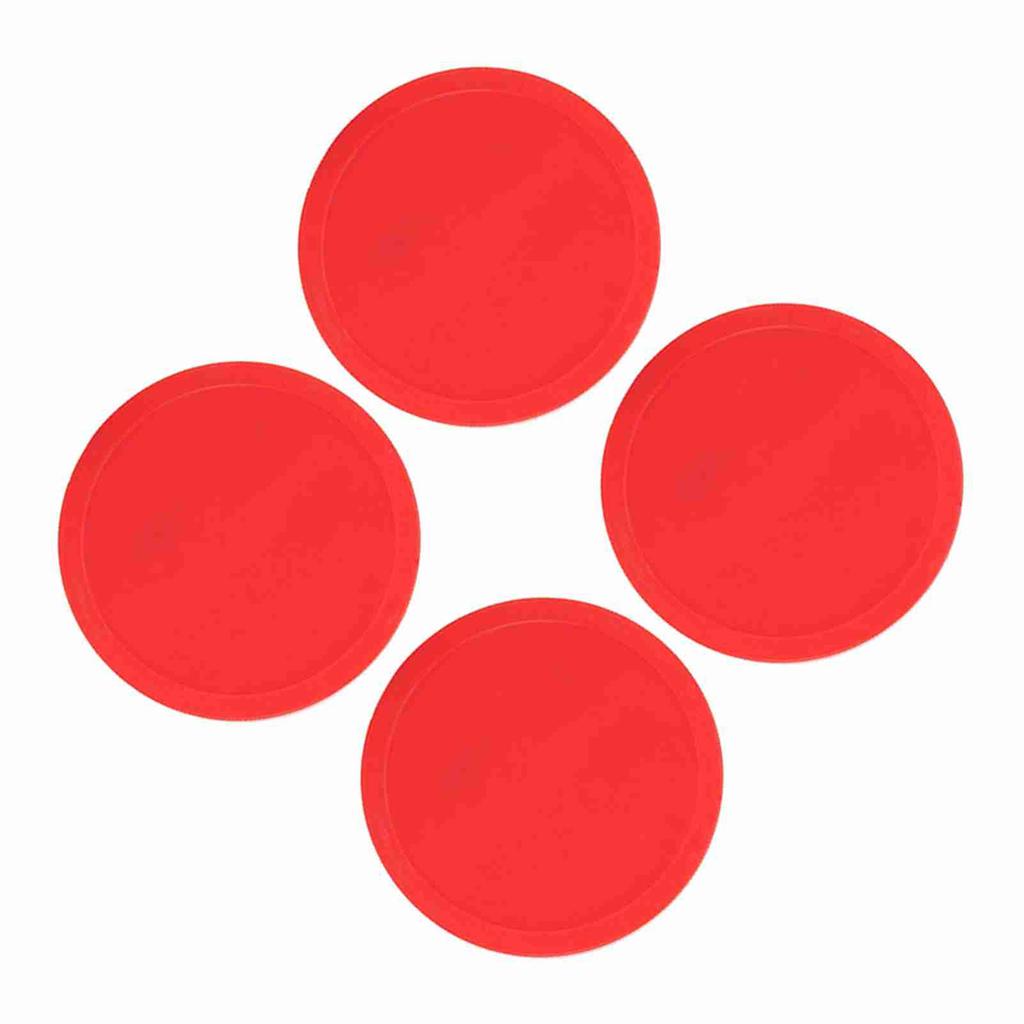 4 Pcs Plastic Air Ice Hockey Pucks Piece Replaceable for Tables Game Equipment(L)