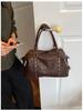 Boston Bag Women PU Large Capacity Studded Travel Office