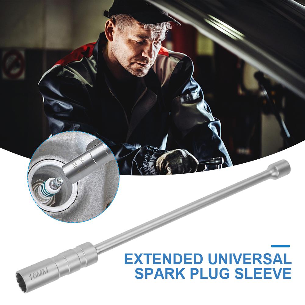 Magnetic Spark Plug Spanner 16/14mm Spark Plug Removal Tool 360 Degree Rotation Glow Plug Tool for Motorcycle Chainsaw Lawnmower