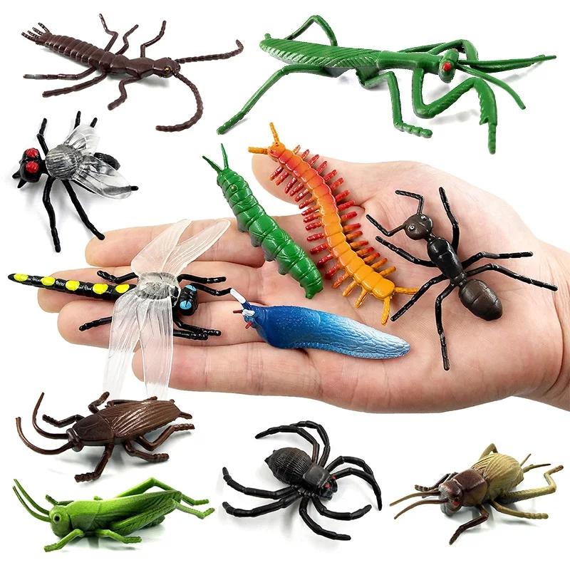 Insect Spider Butterfly Fish Dinosaur Dog Cat Horse Figurine Farm Animal Model Action Figure Hot Toy Set 12pc/set
