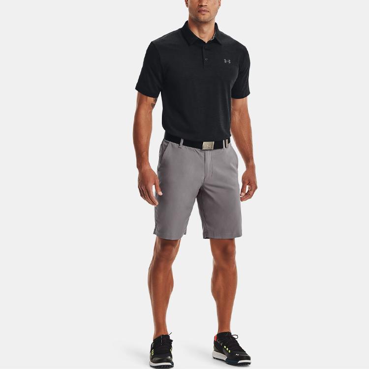 Under Armour Playoff Golf Sports Breathable Lightweight Loose Short Sleeve Polo Shirt Men Tops Black 1351131-001