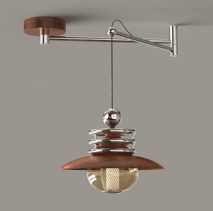 Dopamine Dining Table Set with Swing Arm Pendant Light and Eye-Protecting Ceiling Light for Kids