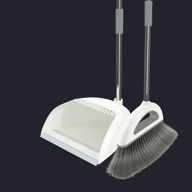 Ensemble balai magique et pelle à poussière en plastique, outils de nettoyage, balayeuse, essuie-glace pour sols, accessoires pour la maison, brosse de balayage multifonction