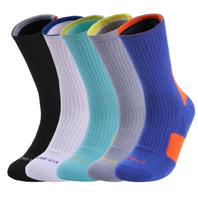 Calzini Sportivi da Basket Traspiranti Uomo Donna Calzino Sportivo da Equipaggio Ammortizzato per Camminata Corsa Calzini Lunghi a Compressione