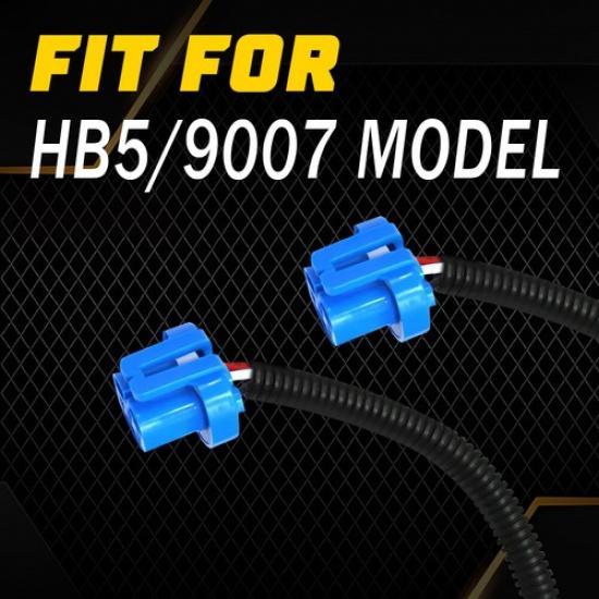 Extension Wire Pigtail 9007 P Female Head Bulb HB5 Socket Harness Light