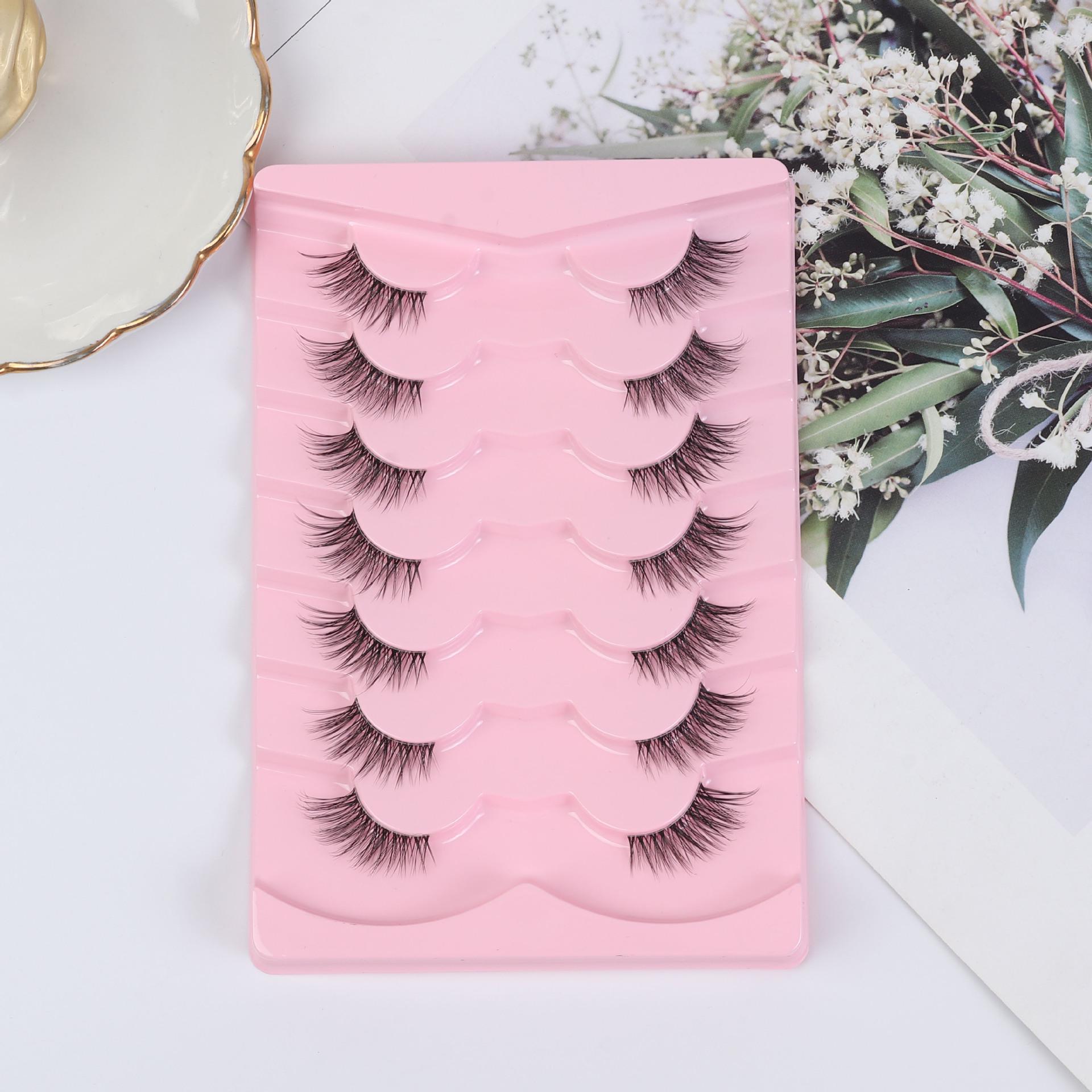 

New European-American Style 3D False Eyelashes Set – 7 Pairs of Reusable, Dramatic Double Eyelid Lashes. 7 Pairs Set