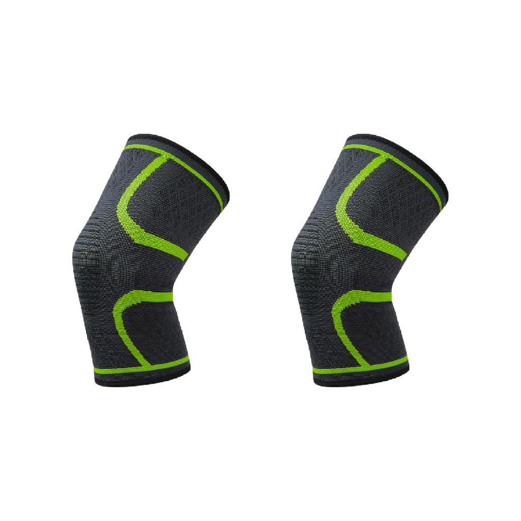 2PC Unisex Compression Knee Sleeve Support Running Basketball Lift Knee Pads