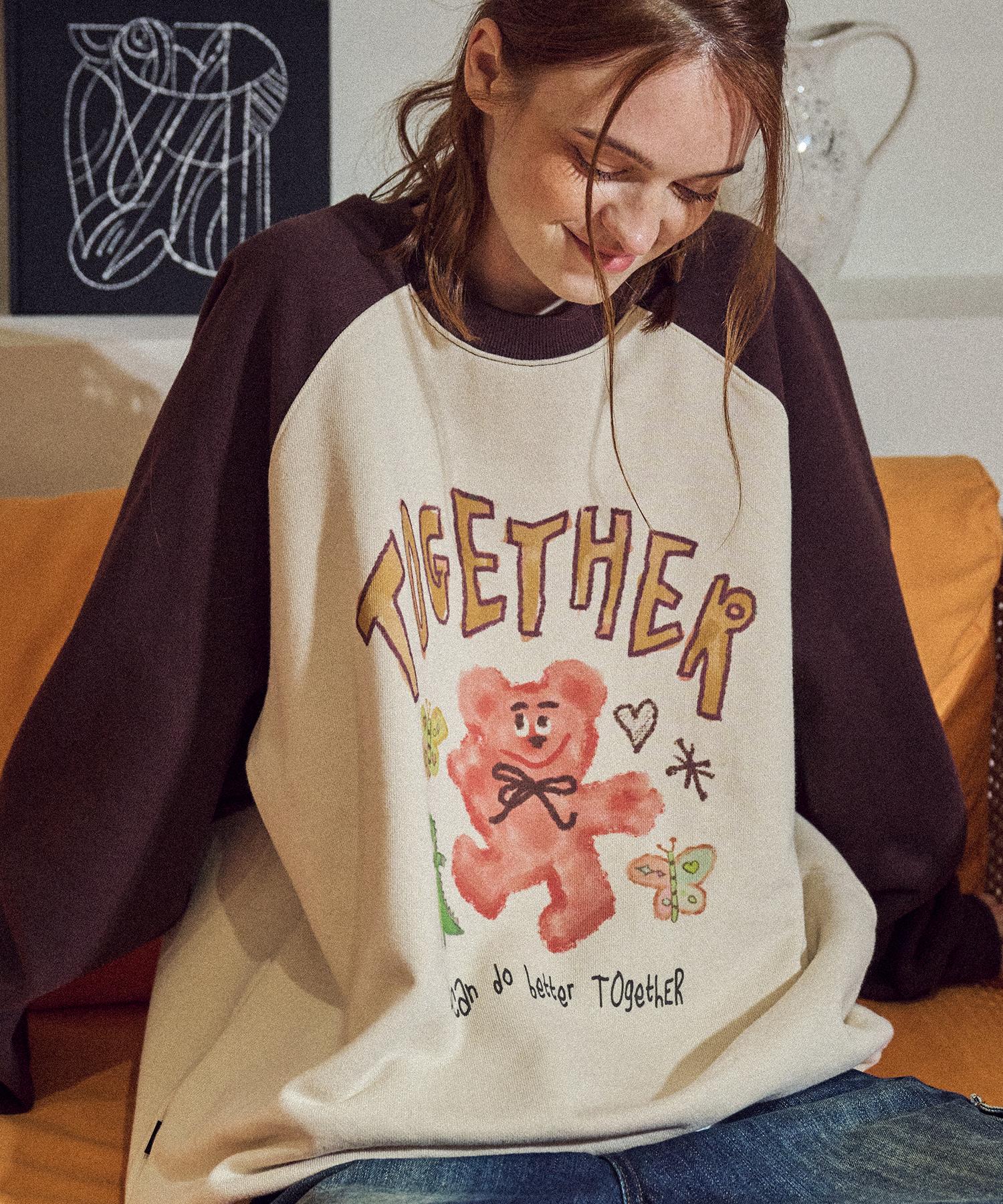 Compagno Do It Better Raglan Sweatshirt Beige Brown Beige Brown/M