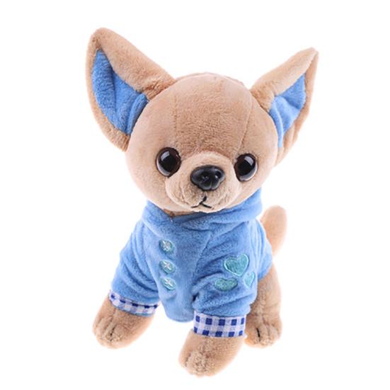 17cm Cute Mini Chihuahua Dog Plush Toy Soft Stuffed Animal Doll Birthday Gift