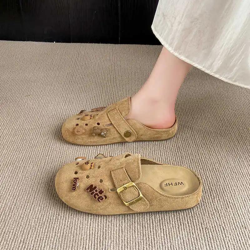 Fashion Round Nose Spring Sandal Women Flat Luxury Sneakers Woman Sport Shoes Slippers Women New Year's Outside Loafers Price