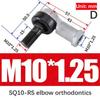 M5/M6/M8/M10/Jemný závit 90 stupňů Konektor kulový kloub Ložisko táhla