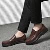 Chaussures en cuir véritable pour hommes, marque de luxe, chaussures de conduite décontractées à enfiler pour hommes, chaussures décontractées pour hommes