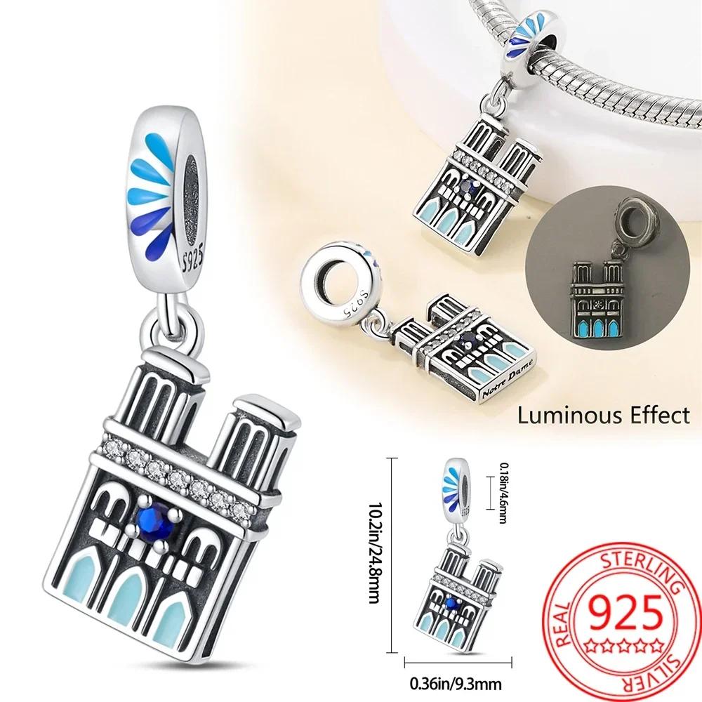 New Authentic Copper Statue of Liberty Paris Eiffel Tower Car Travel Charm Bead Charms Bead Charms Compatible With Bracelets Do It Yourself Fine Jewel