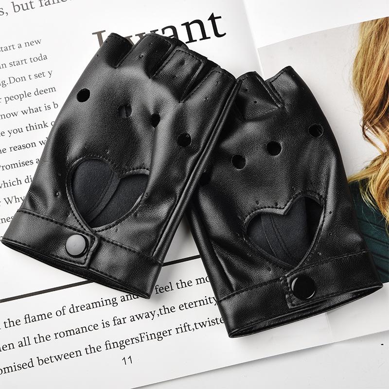 Women's Half-Finger Steel Pole Dance Gloves for Nightclub and Fashion Shows