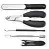 5Pcs/Set Professional Pedicure Kit Tools Manicure Nail Clippers Stainless Steel Scissors Professional Hand Grooming Kit Tool