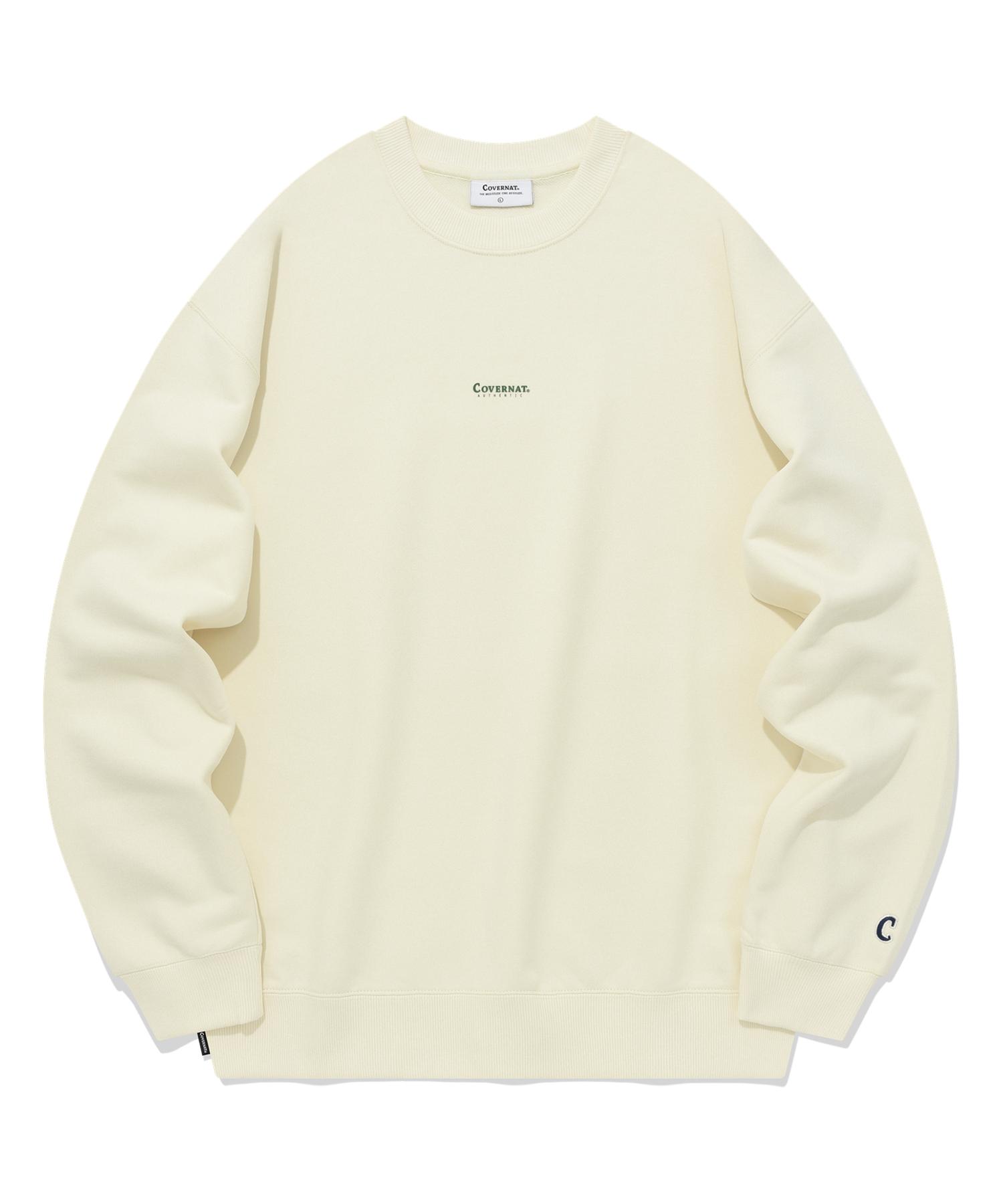 Свитшот Covernat Small Authentic Logo Экрю Ecru/S