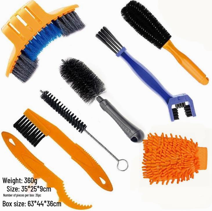 Portable Mountain Bike Chain Cleaner & Maintenance Brush Kit