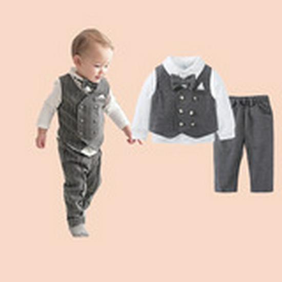Schonku Kids' 2025 Spring & Autumn Formal Suit: First Birthday Gentleman Set