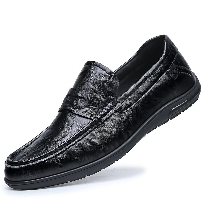 

Летние роскошные брендовые черные мокасины Overfoot мужские туфли из натуральной кожи удобные дышащие повседневные туфли модные мокасины 44 чёрный