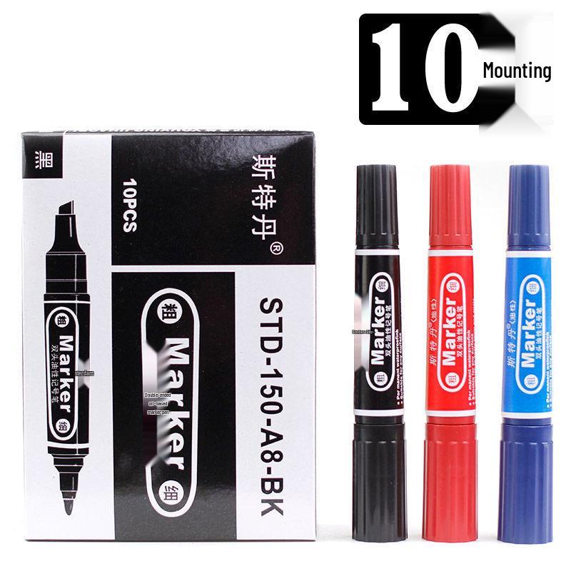 Refillable 700 Extra Bold Oil-Based Marker, Quick-Drying, Large Capacity, Big Tip, Blue/Black Pen