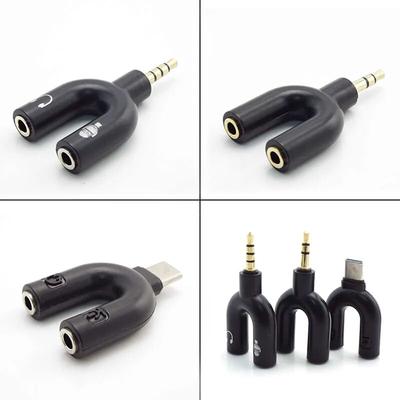 Konvertor mikrofonu 3,5 mm Jack Audio adaptér Sluchátka Sluchátka Rozbočovač mikrofonu typu C pro herní PC Sluchátka s notebookem