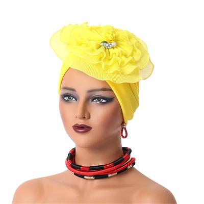 Nařasená květinová dámská kšiltovka s turbanem na dámskou hlavu