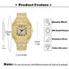 Klassische Luxus Business Herren Stahlband Quadratisch Römische Ziffern Strass Quarz Uhr Lesiure Herren Armbanduhr