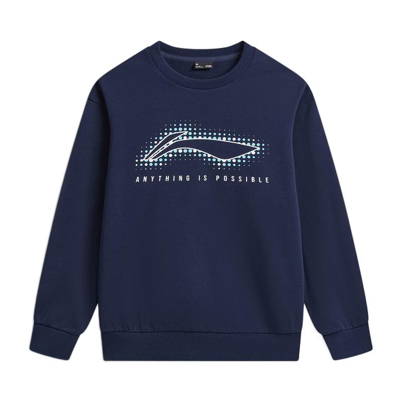 Li-Ning Youth Unisex Pullover Crewneck Sweatshirt YWDW245 S