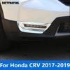 Front Bumper Fog Light Lamp Cover Trim For Honda CR-V CRV 2017 2018  Chrome Foglight Foglamp Protector Exterior Accessories