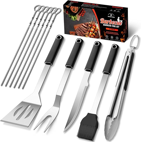 BBQ Accessories Grill Tools Set,Stainless Steel Barbecue Grill Accessories for Outdoor Grill,Barbecue Utensils Grilling Accessor