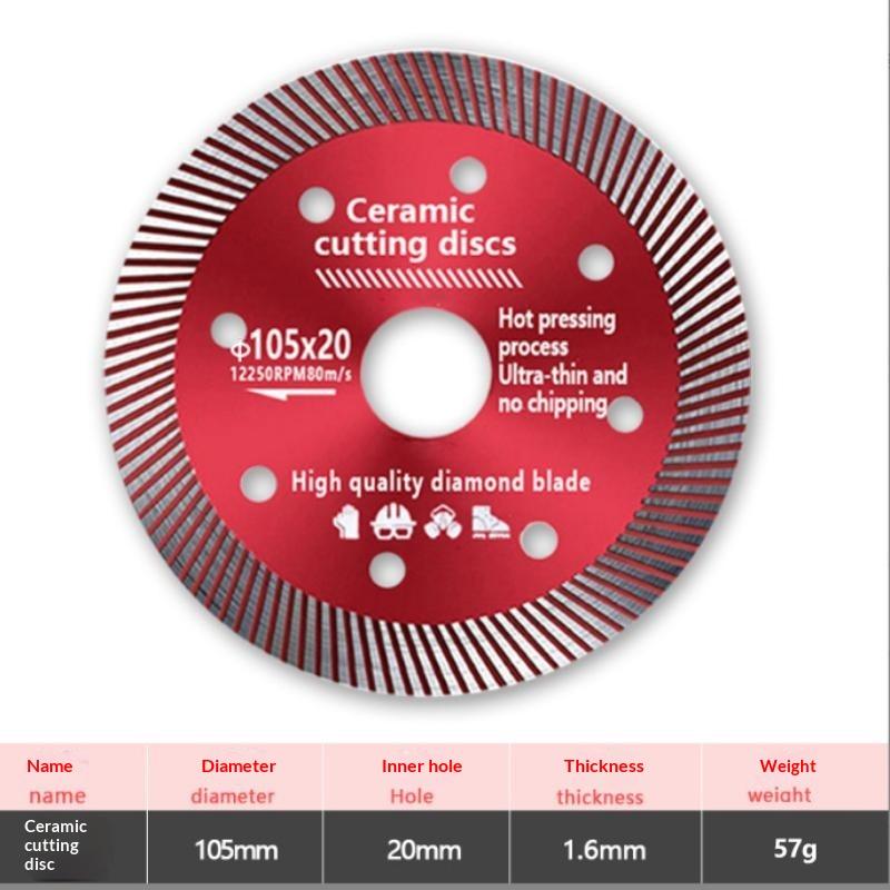 1 Set Ceramic Marble Polishing Dry Wet Glass Cutting Disc 105mm 4 Inch Red Super Thin Diamond Cutting Disc